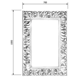 Sapho ZEEGRAS Rahmenspiegel, 70x100cm, Gold - Gold