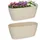 Kadax Blumentopf mit Untersetzer, Blumenkübel, Pflanzkübel für Innen, Leichter Pflanztopf aus Kunststoff, Übertopf für Blumen, Pflanzen, Haus, Zimmer, Pflanzgefäß (27cm, Creme)
