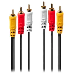 Lindy Premium - Video- / Audiokabel - Composite Video / Audio - RCA x 3 (M)