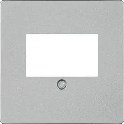 Abdeckplatte f. TAE-Anschlussdose aluminiummetallic/ Schutzart IP20 sowie Lautsprecheranschlussdose
