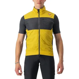Castelli Unlimited Puffy VEST Sports vest Men's Goldenrod/dunkelgrau M