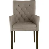 Home Affaire "Colorado", grau (grau, wenge), B:60cm H:94,5cm T:60cm, Polyester, Stühle, Gestell aus Massivholz