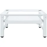 vidaXL Waschmaschinen-Untergestell mit Ausziehbarer Ablage Weiß