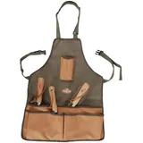 Esschert Design Gartengeräteschürze, Arbeitsschürze mit Taschen mit 4 Taschen, ca. 48 cm x 58 cm - Einheitsgröße