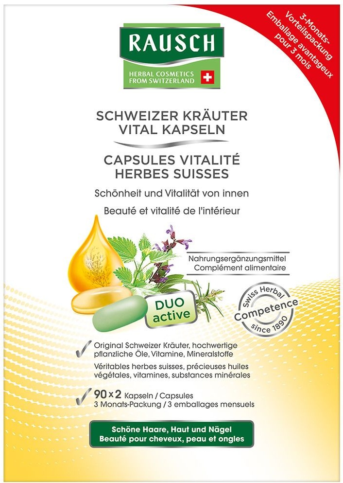 RAUSCH Capsules vitales aux herbes suisses 3x30x2 pc(s) capsule(s)