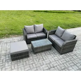 fimous Gartenlounge-Set 5-tlg. Dunkelgrau