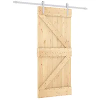 vidaXL Schiebetür rechts 90 x 210 cm Braun/Weiß
