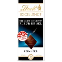 Lindt Schokolade EXCELLENCE Fleur de Sel, Promotion | 10 x 100 g Tafel | Feinherbe Schokolade mit kostbarem Meersalz verfeinert | Schokoladentafel | Schokoladengeschenk