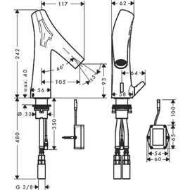 Axor Starck Organic 80 Sensor-Armatur (12171000)