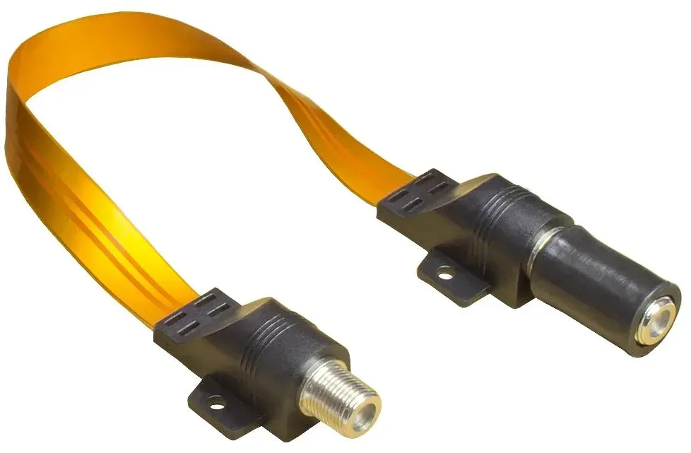 Alcasa S-1014Q Koaxialkabel 0,54 m SAT Type-F Schwarz, Gold, Transparent