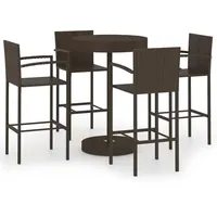 vidaXL Gartenbar-Set 5-tlg. Braun