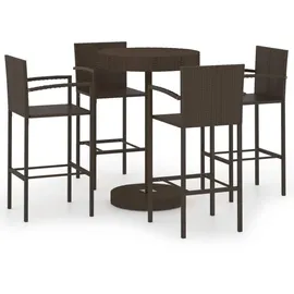 vidaXL Gartenbar-Set 5-tlg. Braun