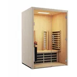 InfraWorld TrioSol Glas 145 Fichte RG Infrarotkabine 145x112 cm mit 2 ABC-Strahler