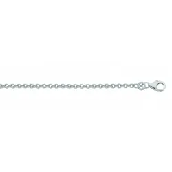 Edelstahlkette ADELIA ́S "Edelstahl Anker Halskette Ø 3,1 mm" Gr. 50, silber, Halsketten, Damen, 50, Edelstahl, Edelstahlschmuck für Damen