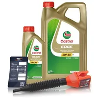 Castrol 6 L EDGE 5W-30 C1 + Ölwechsel-Anhänger + Einfülltrichter [Hersteller-Nr. 15F827]