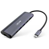 InLine 8-in-1 USB-C Multihub, HDMI, DP, USB 3.2, PD