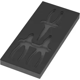 WERA Schaumstoffeinlage ohne Bestückung 392 x 172 x 30 mm grau/schwarz