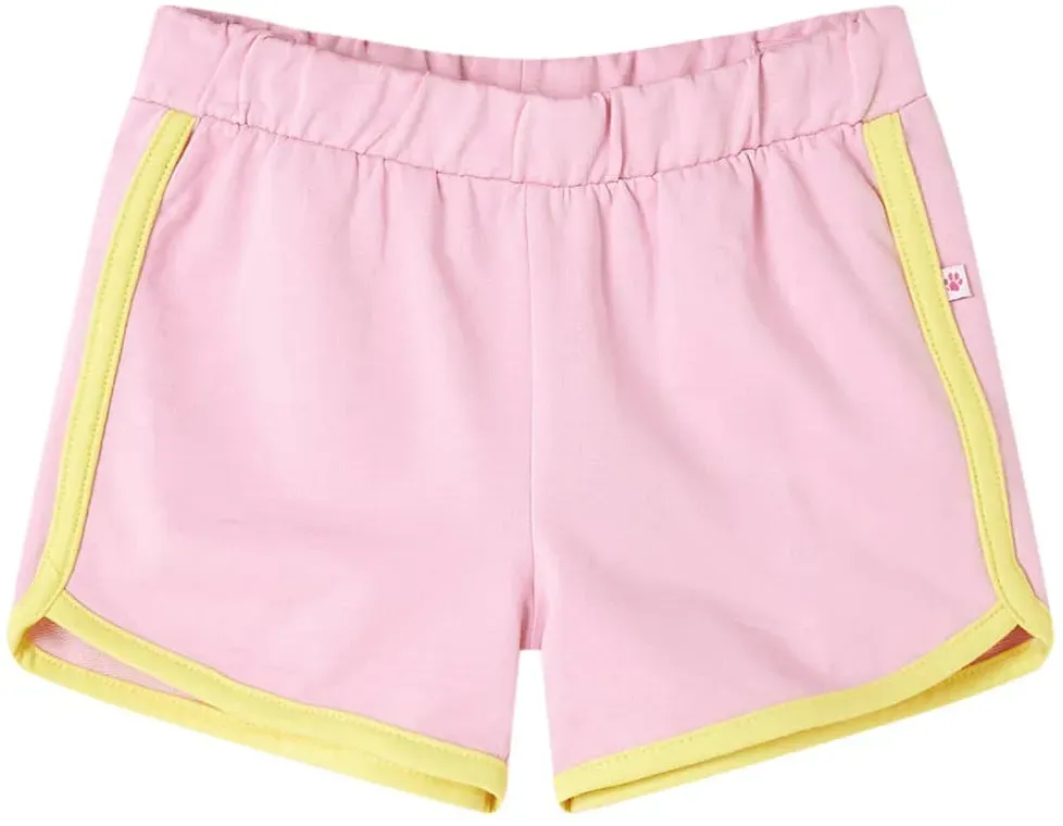 Kindershorts mit Besatz Knallrosa 140