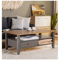Inter Link FSC Couchtisch Westerland mit 1 Schublade - Kiefer Massivholz