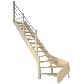 starwood treppen Raumspartreppe Korfu 80 cm Fichtenholz Edelstahl