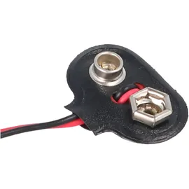 AccuCell Batterieclip 9V Block T-Form Schwarz