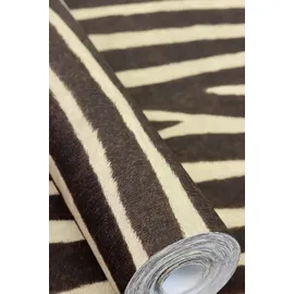 Rasch Textil Vliestapete Zebra 10 m 27 cm 300 g Beige/Braun 751741