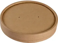 ABENA® Deckel für Pappschalen, braun, Ø 9,7 cm 1999905769 , 1 Karton = 20 Packungen à 25 Stück
