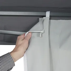 LECO Milena 3,3 x 3,3 m inkl. Seitenteile grau