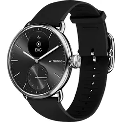 WITHINGS ScanWatch 2 Smartwatch Edelstahl Armbandmaterial: Edelstahl, Kautschuk, 38 mm, Schwarz