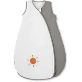 Sterntaler Sommer-Schlafsack für Kleinkinder, Reißverschluss, Größe: 90, Waldis, Weiß/Grau