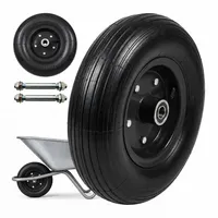 Relaxdays 2er Set 4.00-6 Vollgummi, Schwarz