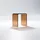 Steinberg Serie 432 Hocker aus Polyresin 400x270x430mm maron