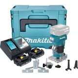 Makita DRT 52 RYJ Akku Kantenfräse 18 V 6 mm Brushless + 2x Akku 1,5 Ah + Ladegerät + Makpac