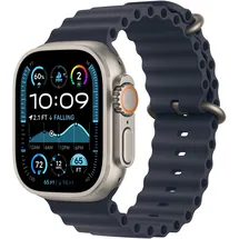 Apple Watch Ultra 2 GPS + Cellular 49 mm Titangehäuse natur, Ocean Armband marine
