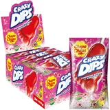 Chupa Chups Crazy Dips Strawberry, enthält 24 Stück, fruchtig-süßer Erdbeergeschmack geeignet für Geburtstag, Halloween, Weihnachten, 24 x 14g