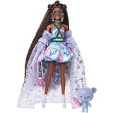 Barbie Extra Fancy im lila Kleid mit Teddy-Muster