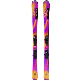 Salomon LUX Jr S + C5 GW J75 Junior Alpin Skier Paket Rhodamine Red / Saffron / Black - 100