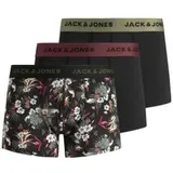 JACK & JONES Jacflower Boxershorts Schwarz M 3er Pack
