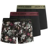 JACK & JONES Jacflower Boxershorts Schwarz M 3er Pack