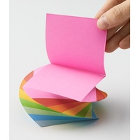folia Regenbogen Notizzettel geleimt farbsortiert 7,5 x 7,5 cm, ca. 370 Blatt, 1 Pack