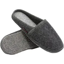 KITZ-PICHLER Filz-Hausschuh Villach aus 100% Schurwolle - nachhaltig produzierte Woll-Pantoffel Kohle/graumele, 41 - 41 EU