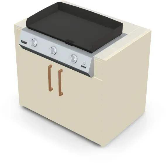 Brabura KC 100 Plancha Körper - Iron Frost / Perle Blanche / Holzgriff