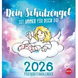 Heye Schutzengel Postkartenkalender 2026: Liebevoll illustrierter Kalender zum Aufstellen und Aufhängen. Kultiger Postkartenkalender. Kleiner Kalender mit 12 süßen Postkarten. (Postkartenkalender Heye)