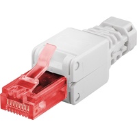 goobay 44738 CAT6 UTP ungeschirmt - Für 3 Kabeldurchmesser (5,2 mm/6,4 mm/7,5 mm), Klemmleiste für werkzeugfreie Montage weiß