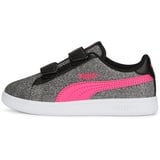 Puma Smash v2 Glitz Glam PS Kinder Sneaker mit Klettverschluss 34 - PUMA black/glowing pink/PUMA white 33