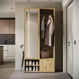 P & B Garderobenset Dino 90 x 190 cm Eiche Artisan