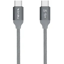 Nevox 1653 USB Kabel 1 m 2.0 USB C Grau Silber