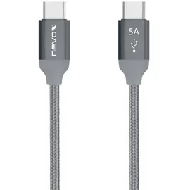 Nevox 1653 USB Kabel 1 m 2.0 USB C Grau Silber