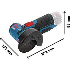Bosch GWS 12V-76 inkl. 2 x 2,0 Ah + Ladegerät in L-Boxx
