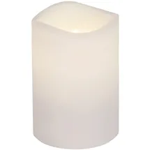 Star Trading Paul LED Stumpenkerze 11,5 cm weiß